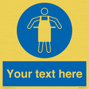 Custom Protective Apron Required Sign